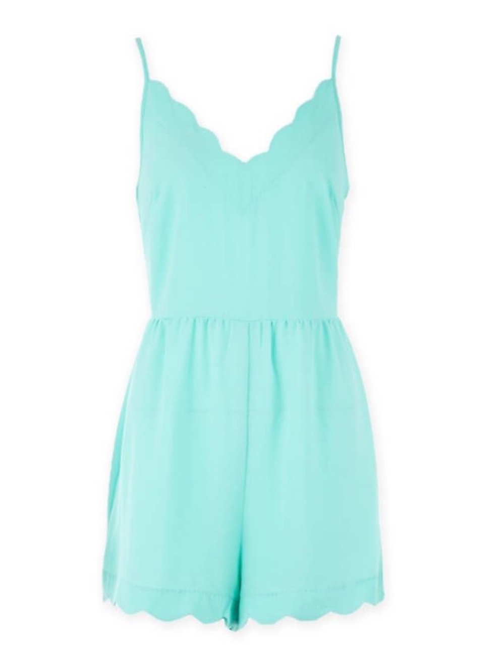Lush Aqua Teal Green Tank Romper